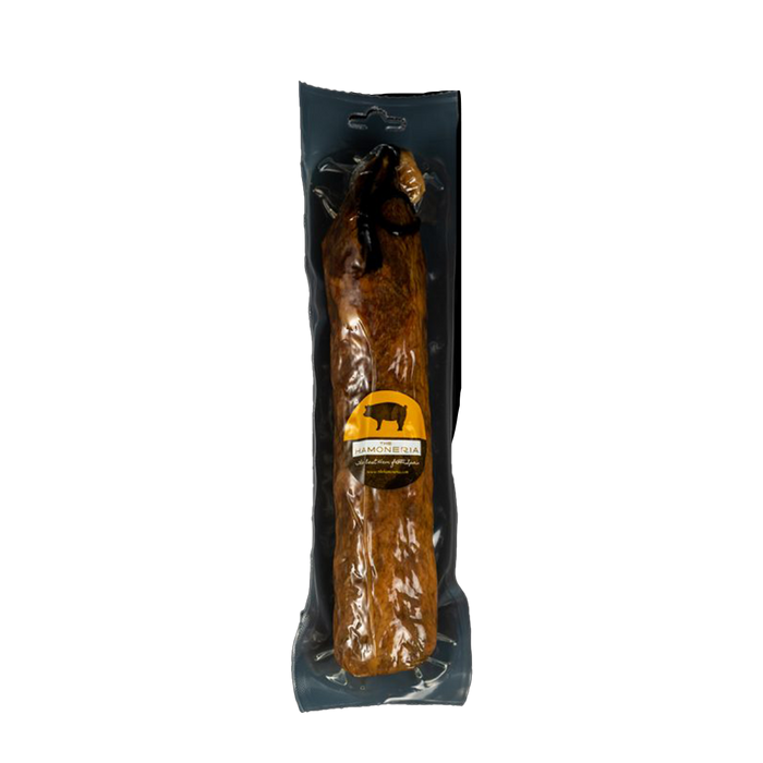 The Hamoneria Acorn-Fed Salchichon Sliced