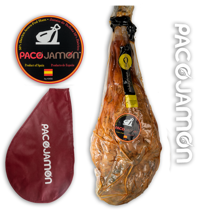 50% Iberico Acorn-Fed Ham By Paquito Jamon