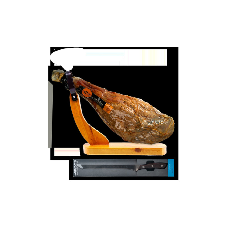 Blazquez Iberico Grass-Fed Ham Bone-In(Including Ham Holder And Knives) — Paquito Jamon